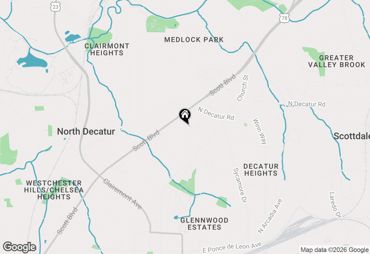 Map of 2397 Greylock Place, Decatur, GA 30030