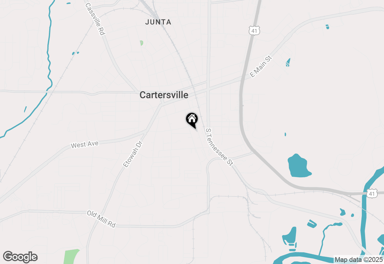 Map of 110 South Avenue, Cartersville, GA 30120