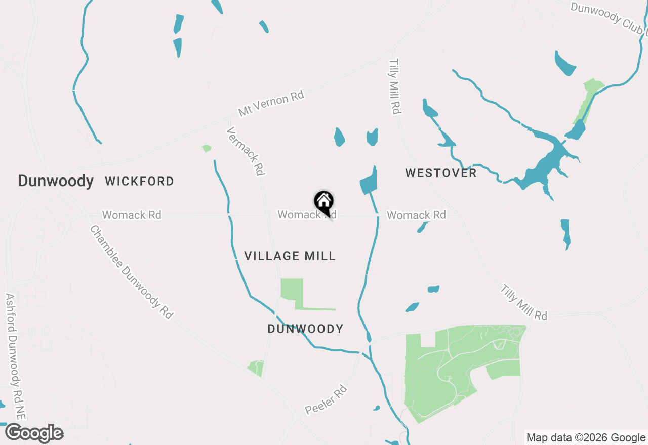 Map of 4946 Village Creek Drive, Dunwoody, GA 30338