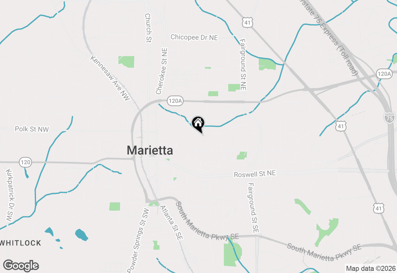 Map of 136 Cole Street Ne, Marietta, GA 30060