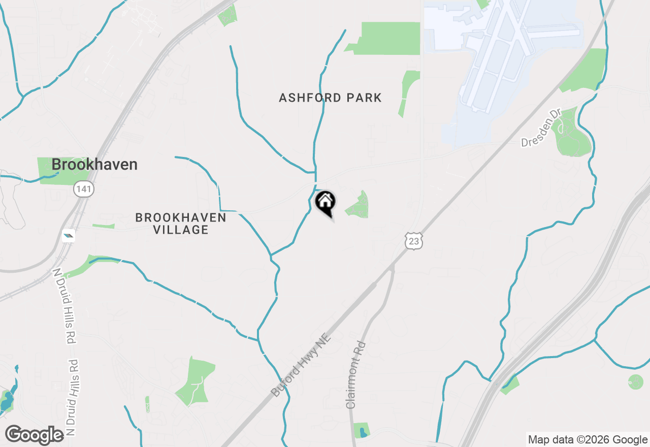 Map of 2617 Cove Circle Ne, Brookhaven, GA 30319