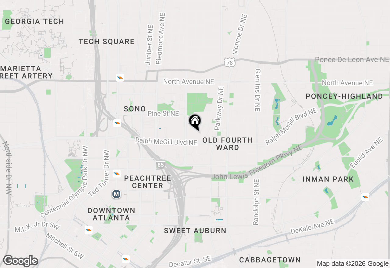Map of 668 Mcgill Place Ne, Atlanta, GA 30312