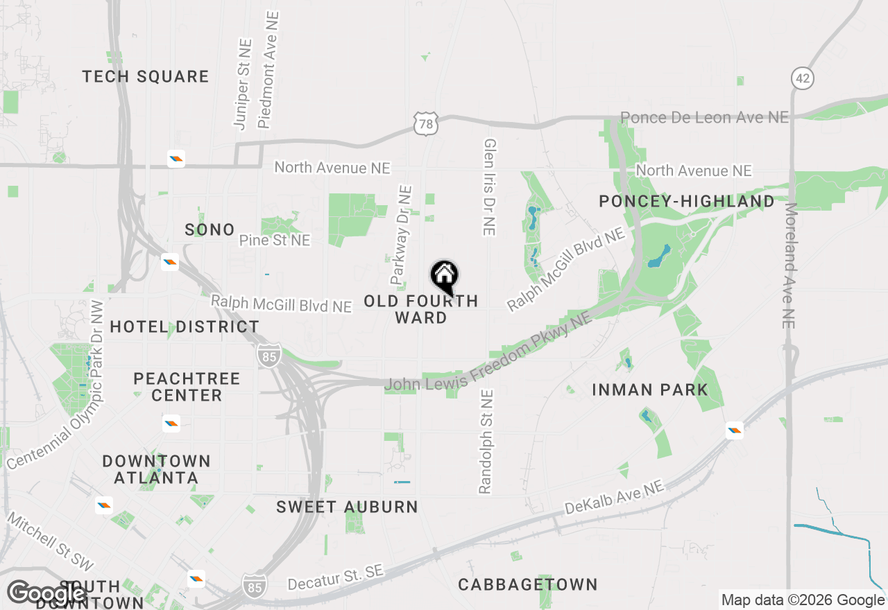 Map of 512 Ralph Mcgill Boulevard Ne #3, Atlanta, GA 30312