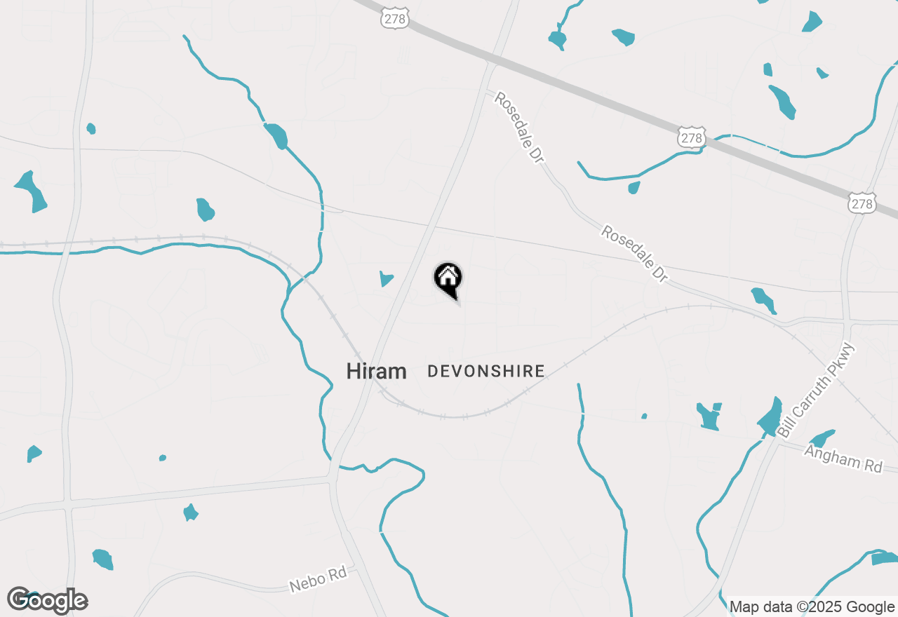 Map of 153 Oak Street, Hiram, GA 30141