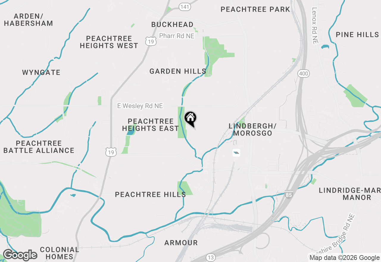 Map of 2622 Ellwood Drive Ne, Atlanta, GA 30305