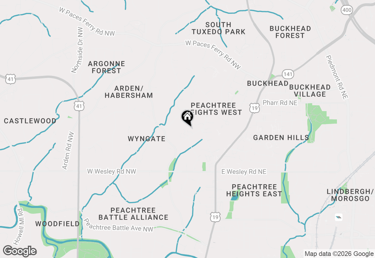 Map of 5 Cherokee Road Nw, Atlanta, GA 30305