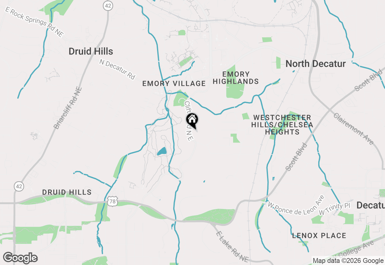 Map of 1015 Clifton Road Ne, Atlanta, GA 30307