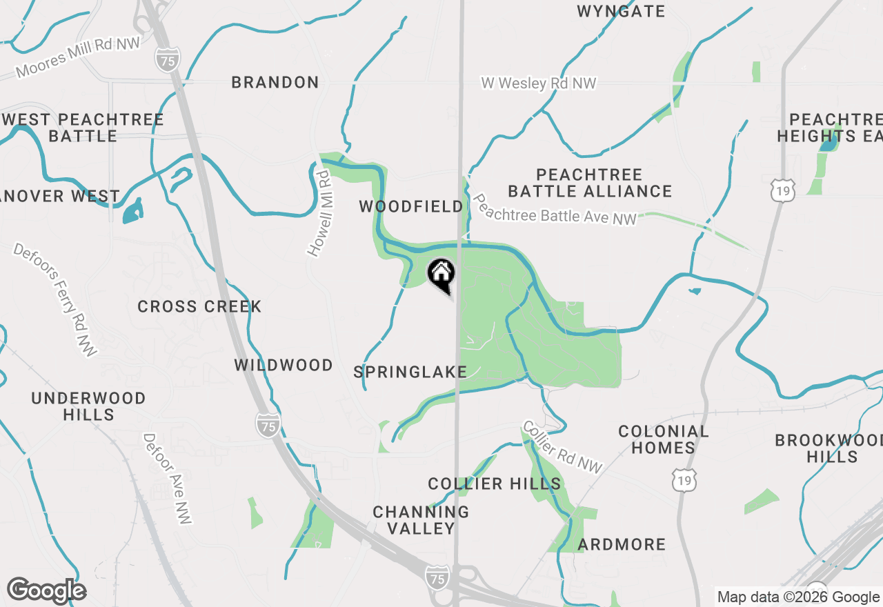Map of 633 Longwood Drive Nw, Atlanta, GA 30305