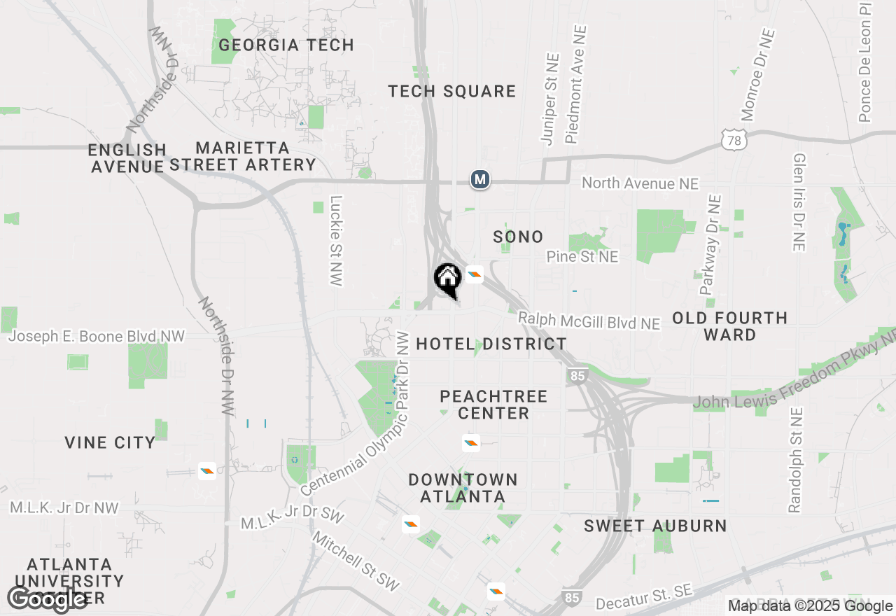 Map of 45 Ivan Allen Jr Boulevard Nw #2703, Atlanta, GA 30308