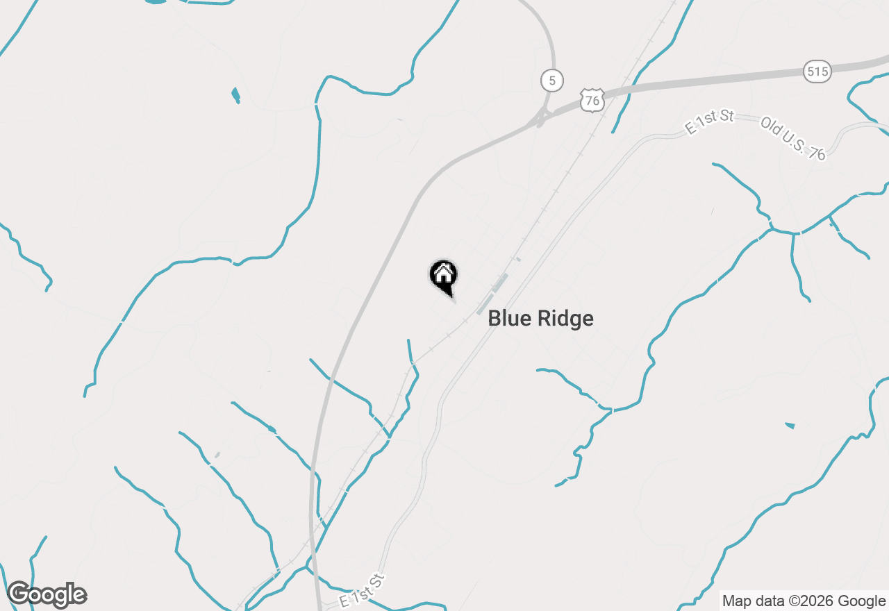 Map of 529 E 2nd Street, Blue Ridge, GA 30513