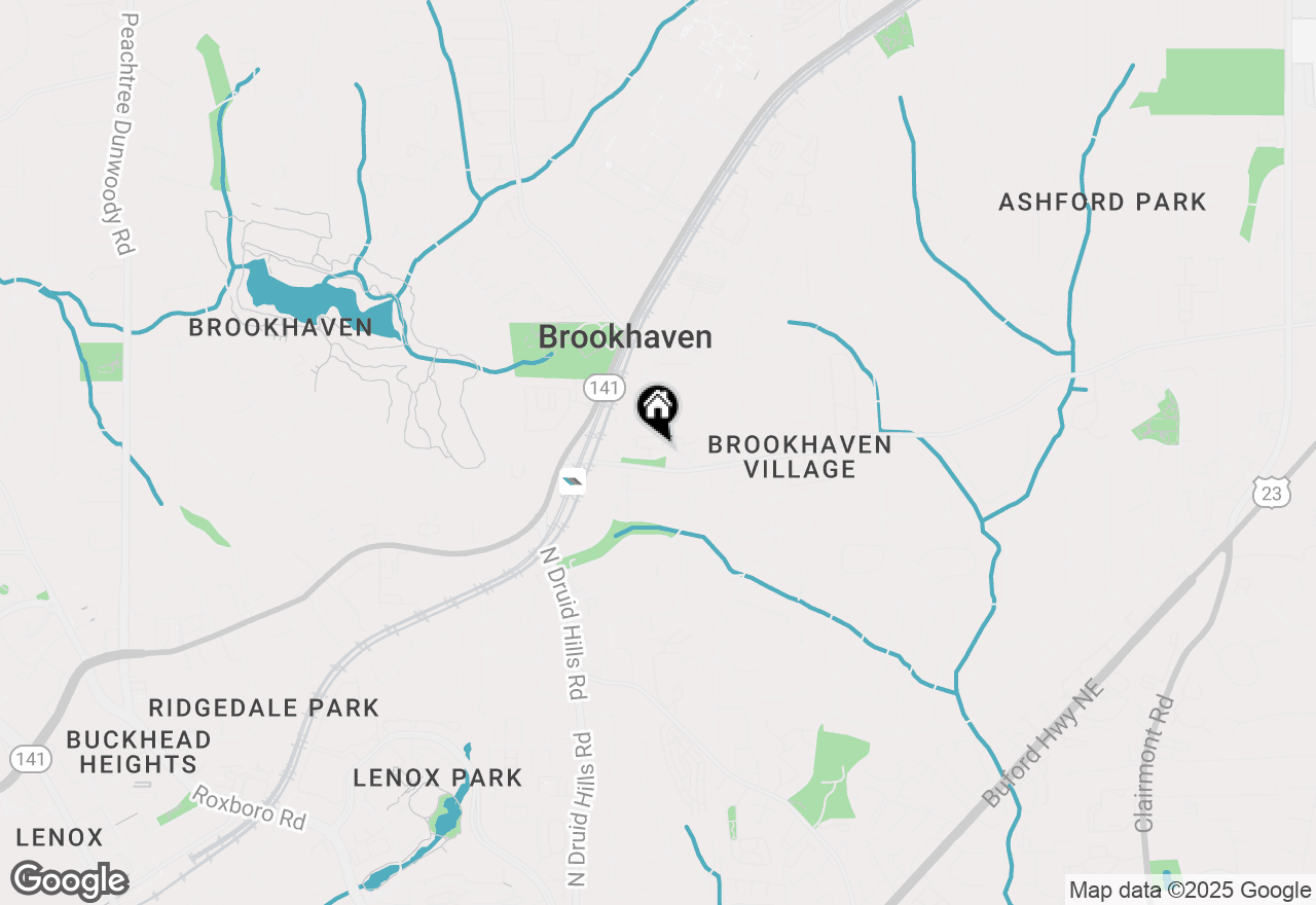 Map of 2570 Oglethorpe Circle Ne, Brookhaven, GA 30319