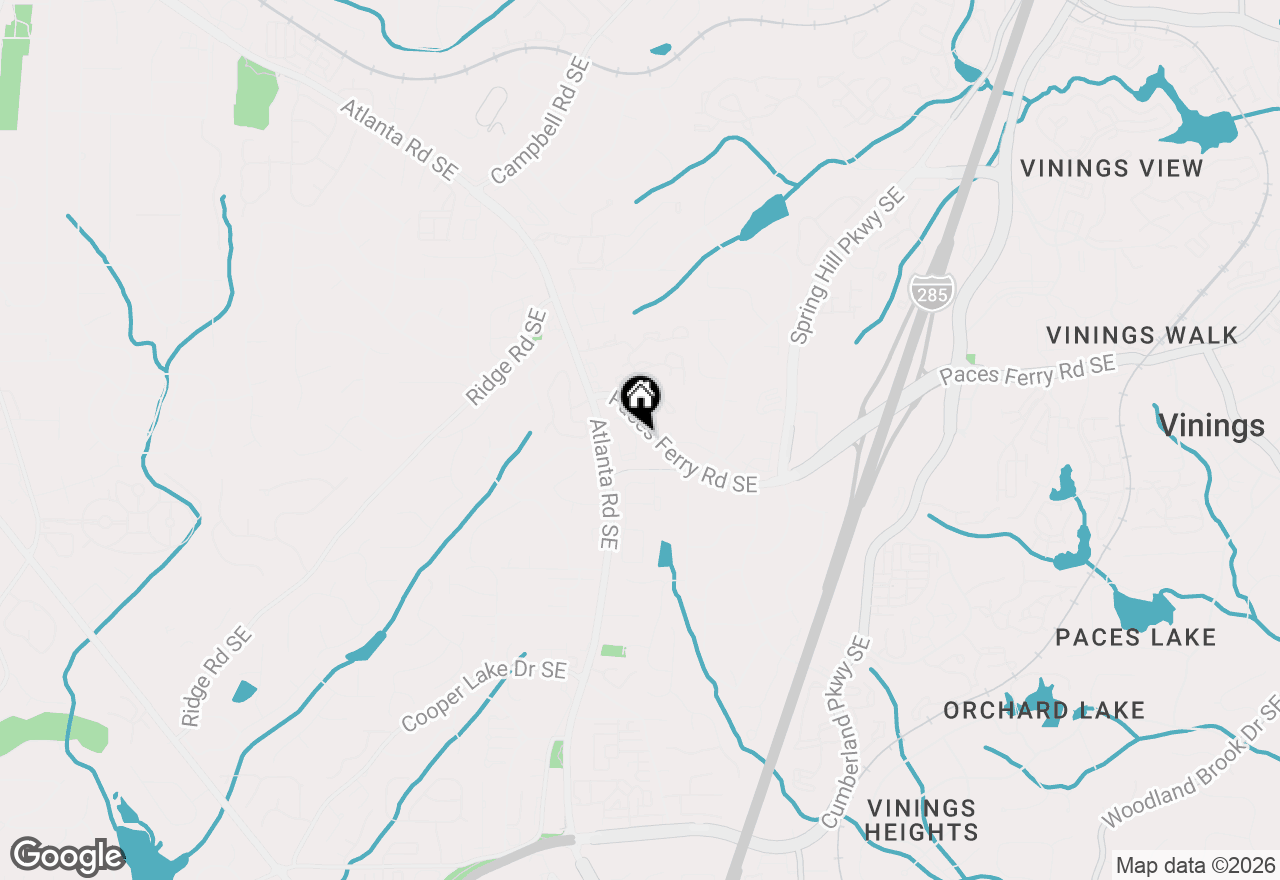 Map of 3721 Paces Park Circle Se, Smyrna, GA 30080