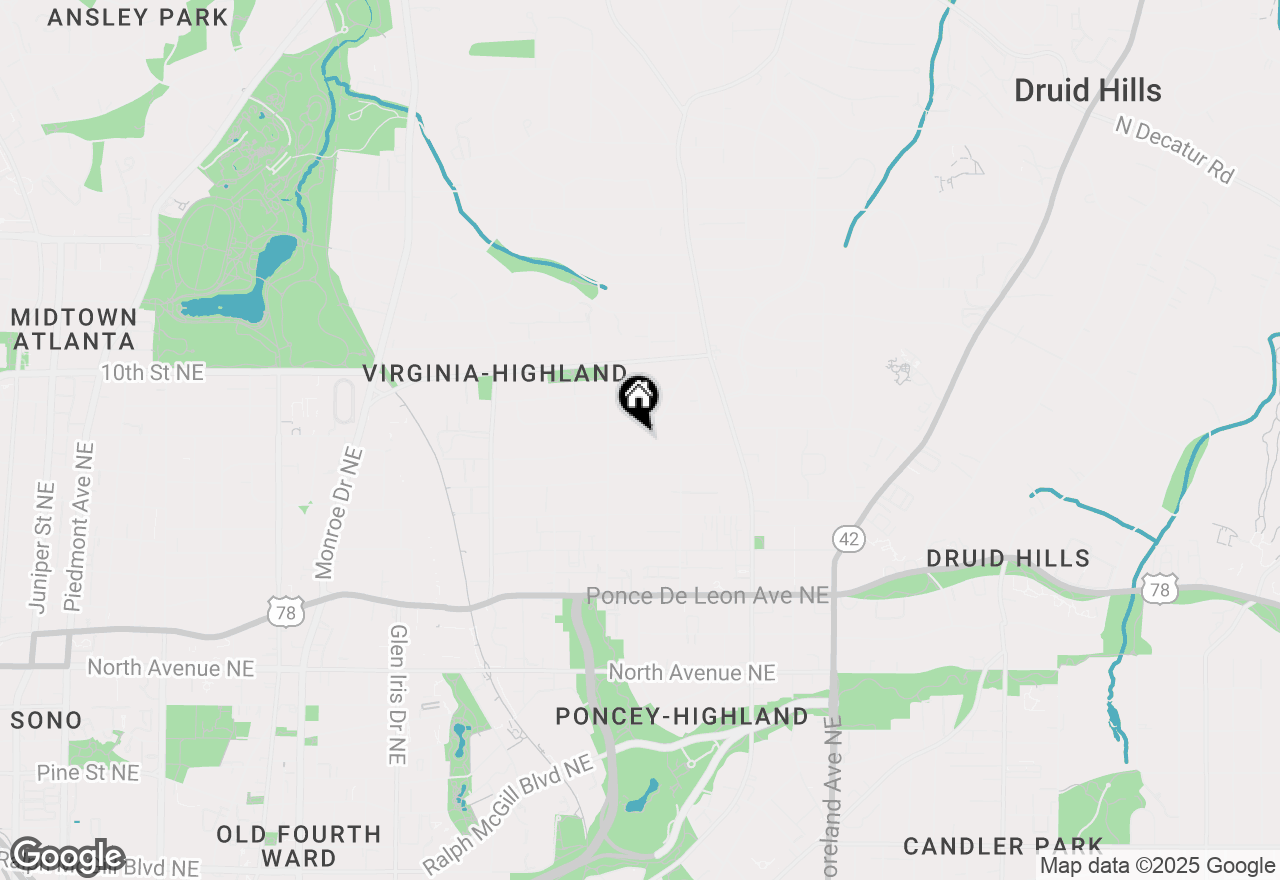 Map of 918 Highland View Ne, Atlanta, GA 30306