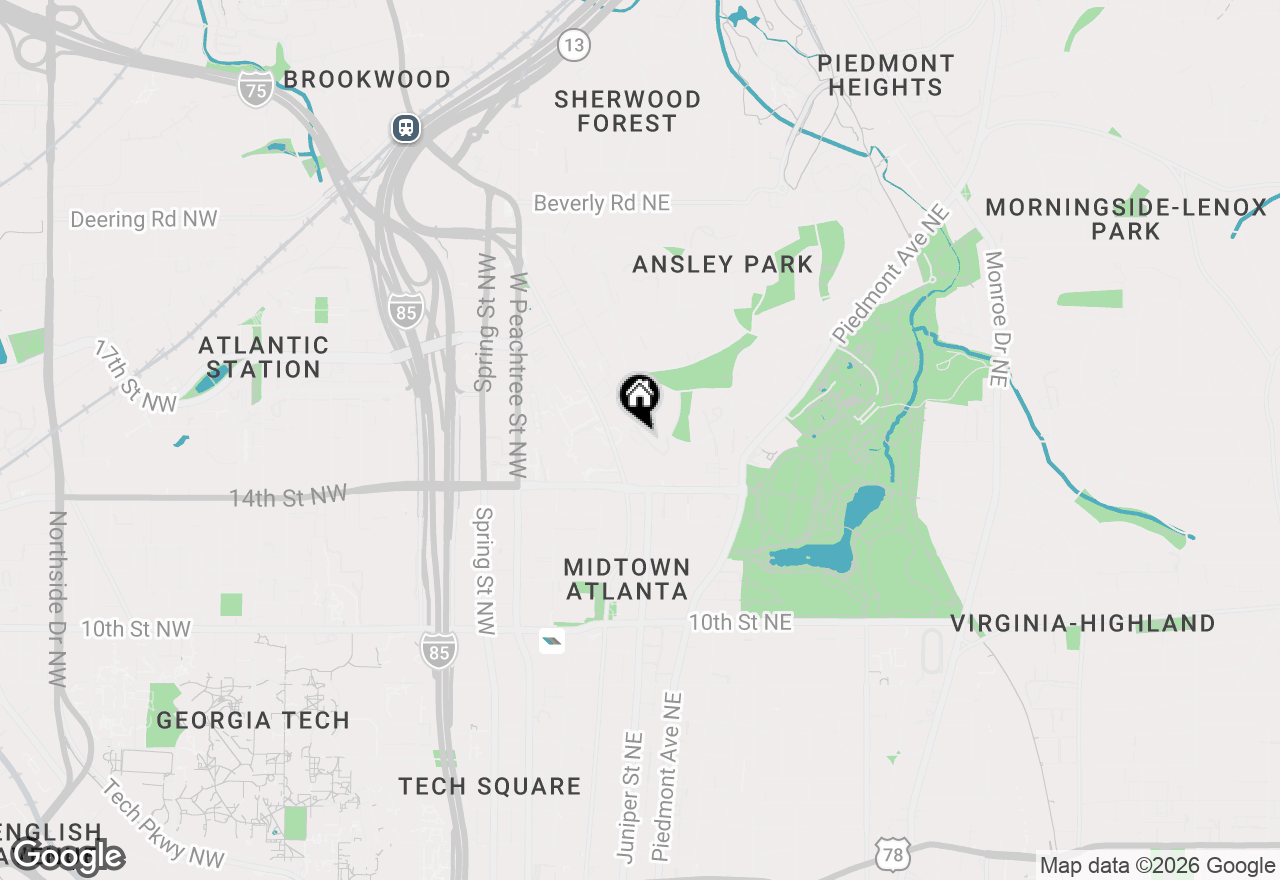Map of 145 15th St #206, Atlanta, GA 30309
