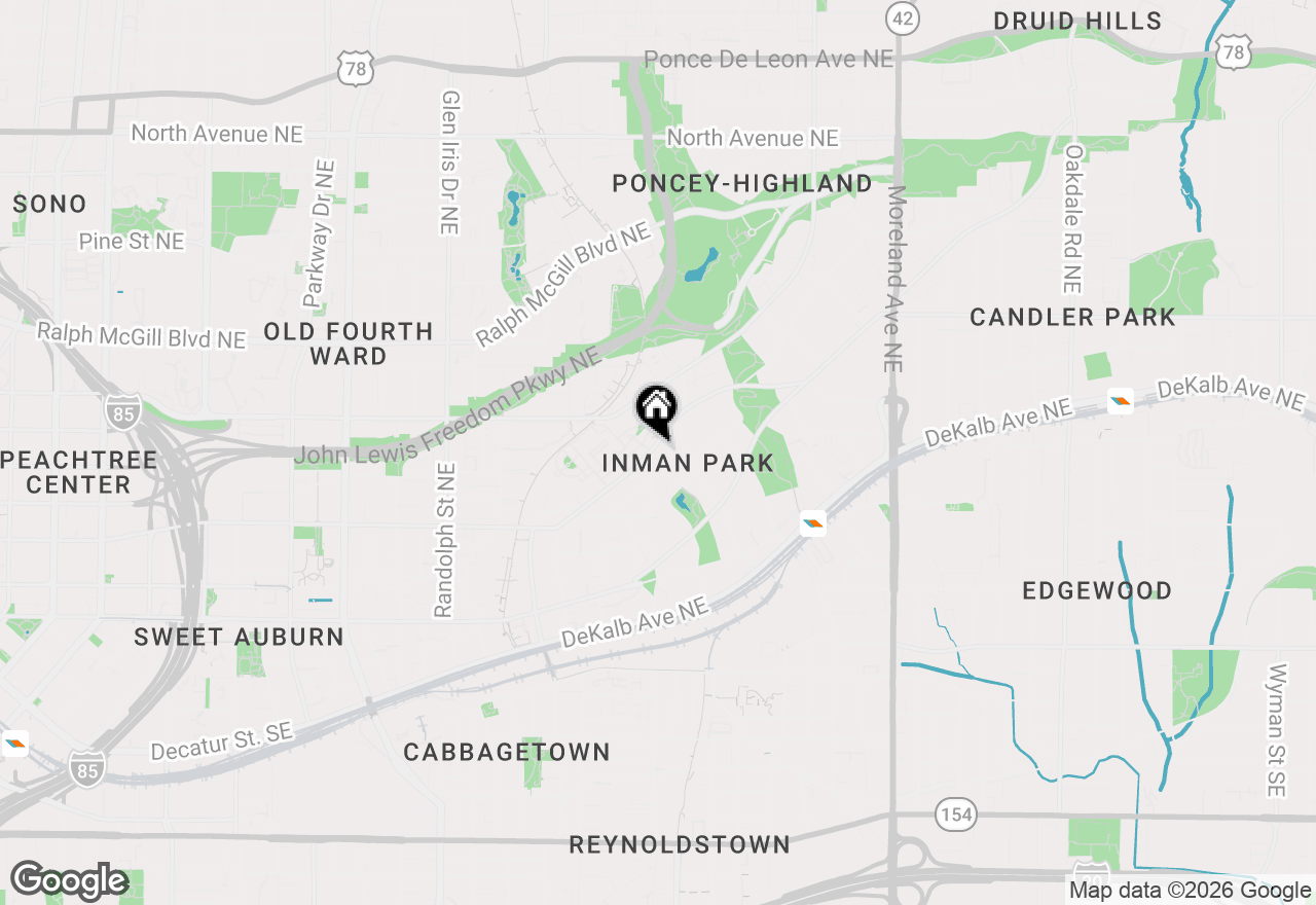 Map of 863 Lake Avenue Ne, Atlanta, GA 30307