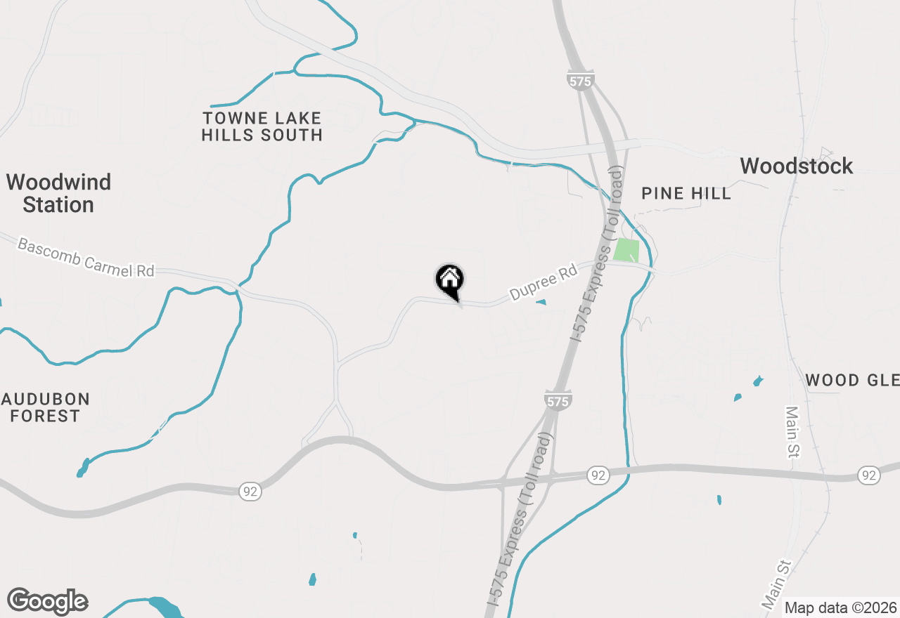 Map of 102 Lexington Parke Drive, Woodstock, GA 30189