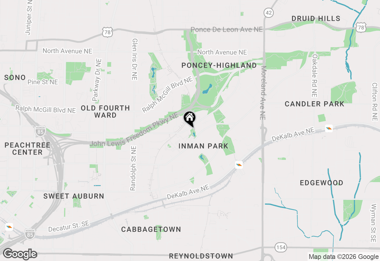 Map of 245 N Highland Avenue #410, Atlanta, GA 30307