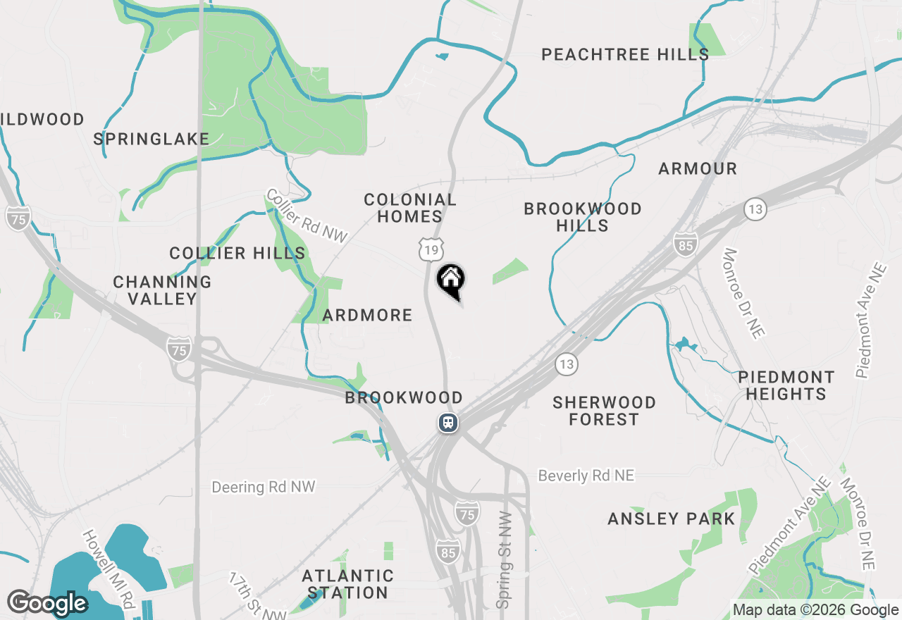 Map of 10 Palisades Road, Atlanta, GA 30309