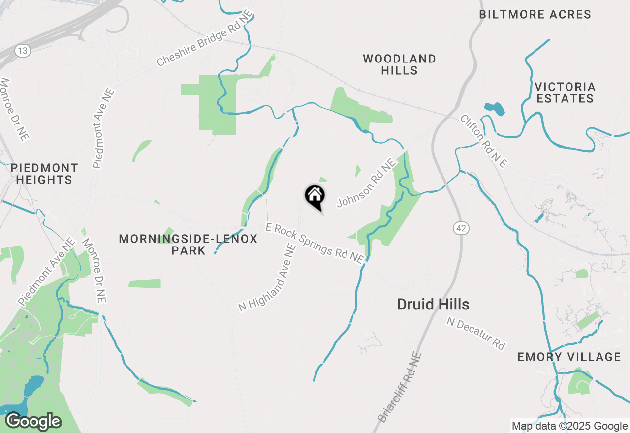 Map of 1605 Johnson Road Ne, Atlanta, GA 30306