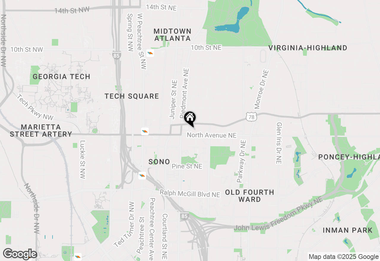 Map of 625 Piedmont Avenue Ne #3002, Atlanta, GA 30308