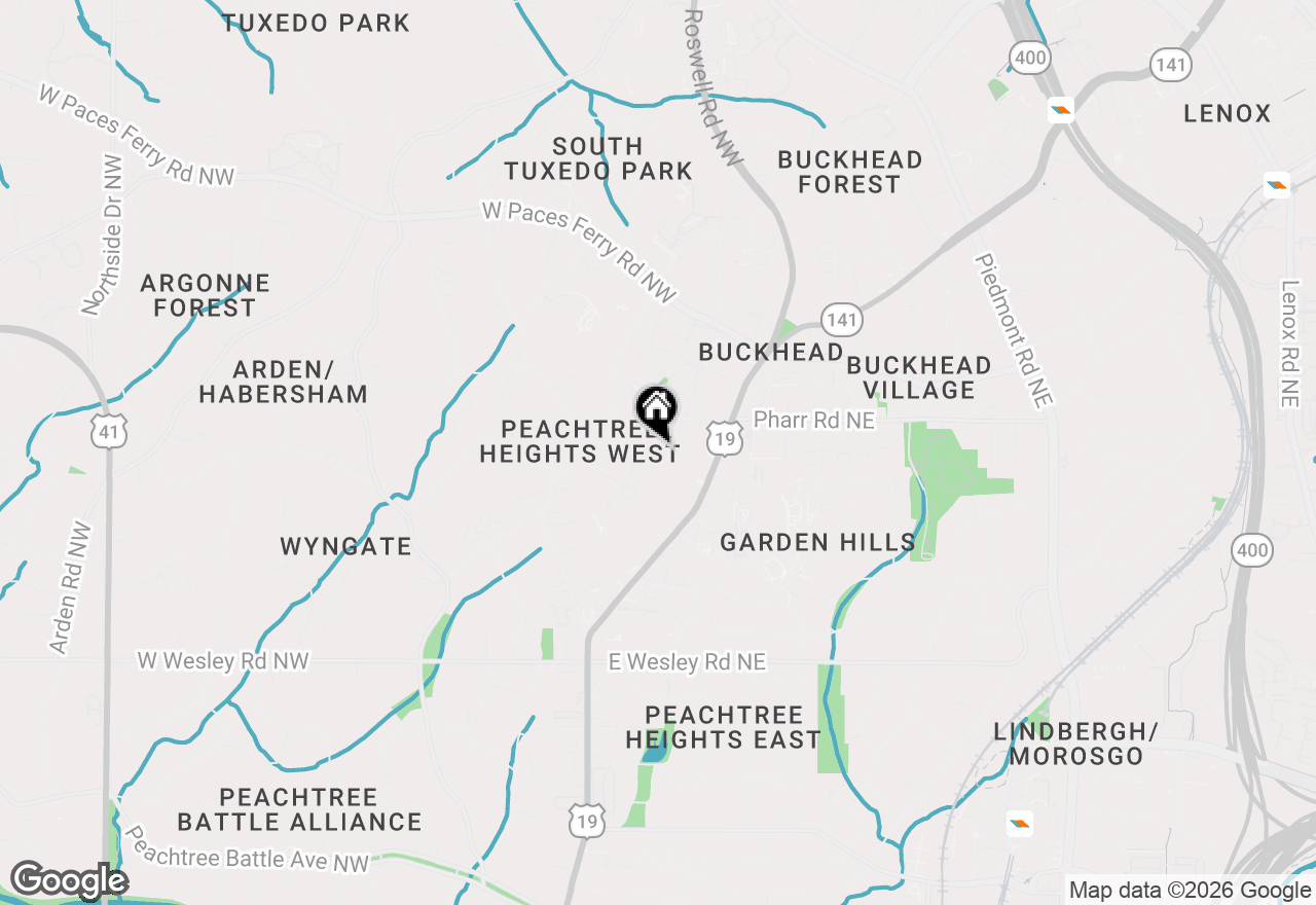 Map of 2965 Pharr Court South Nw, Atlanta, GA 30305