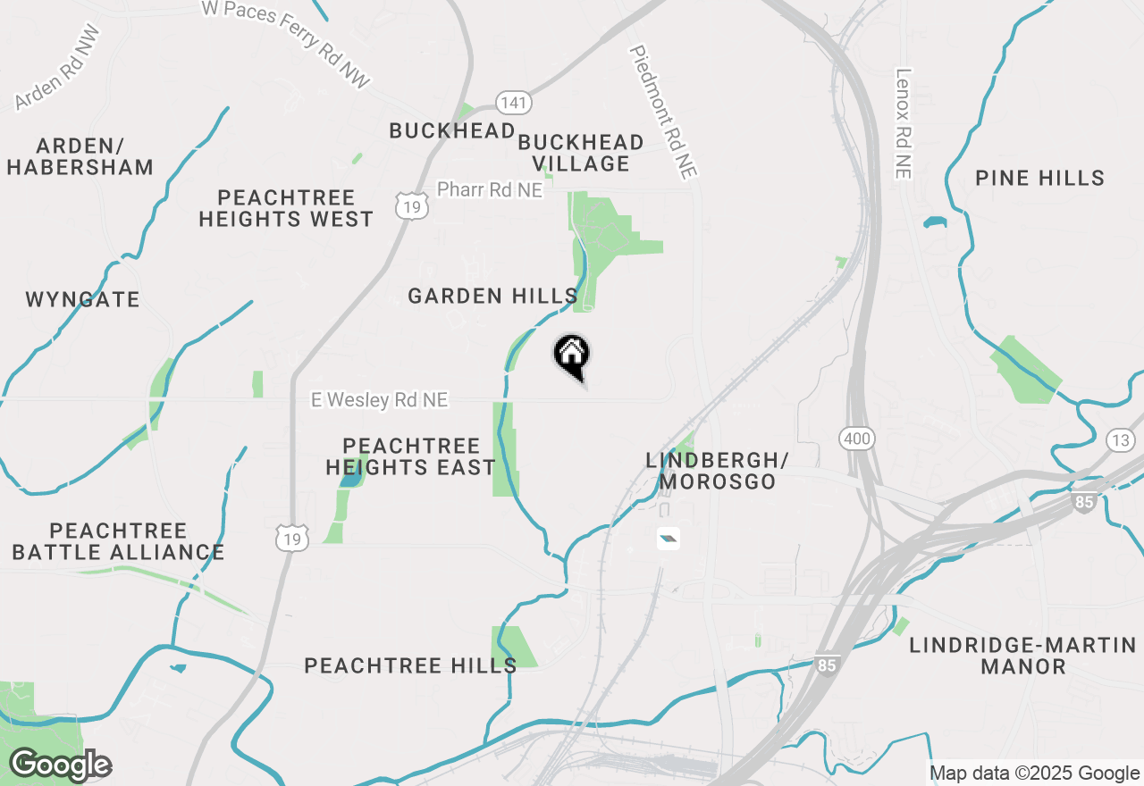 Map of 414 E Wesley Road Ne, Atlanta, GA 30305