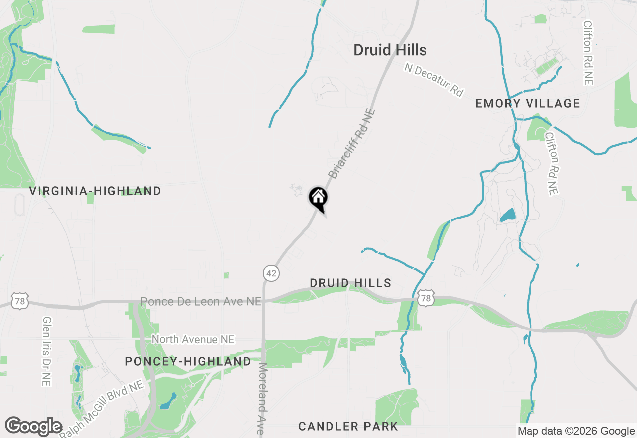 Map of 931 Briarcliff Road Ne, Atlanta, GA 30306