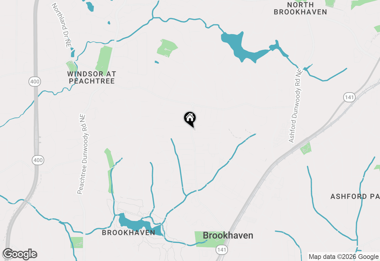 Map of 1132 Oakland Trace Ne, Brookhaven, GA 30319