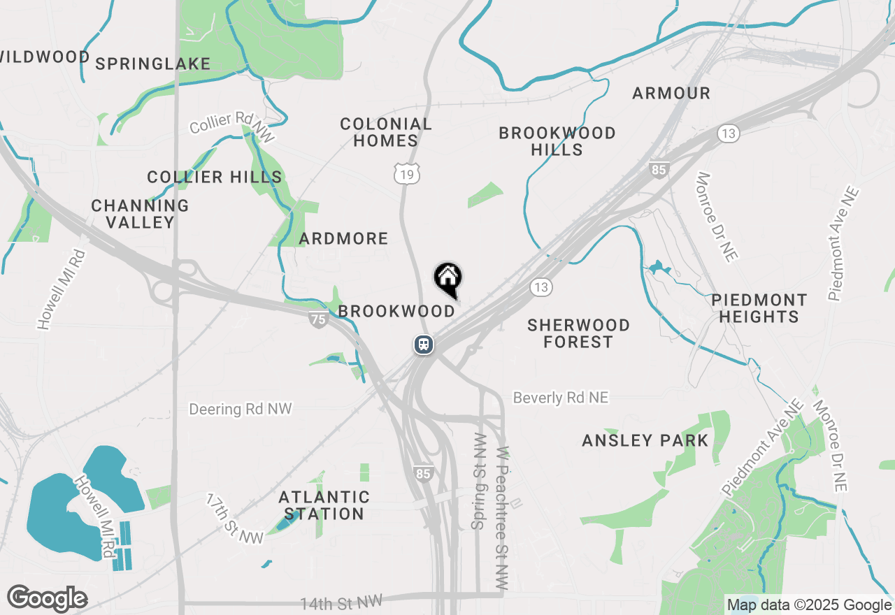 Map of 1735 Peachtree Street Ne #408, Atlanta, GA 30309