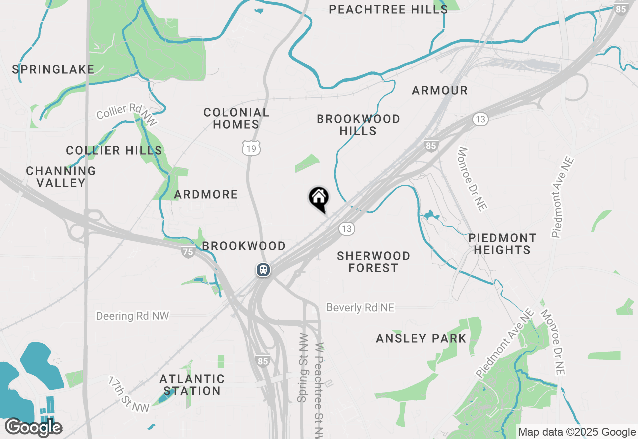 Map of 125 Huntington Road Ne, Atlanta, GA 30309