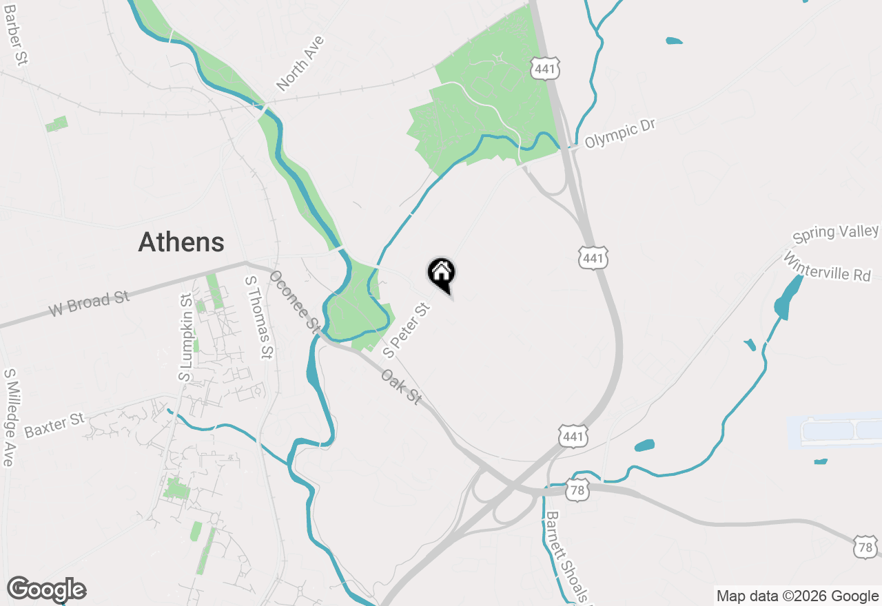 Map of 1435 E Broad Street, Athens, GA 30606