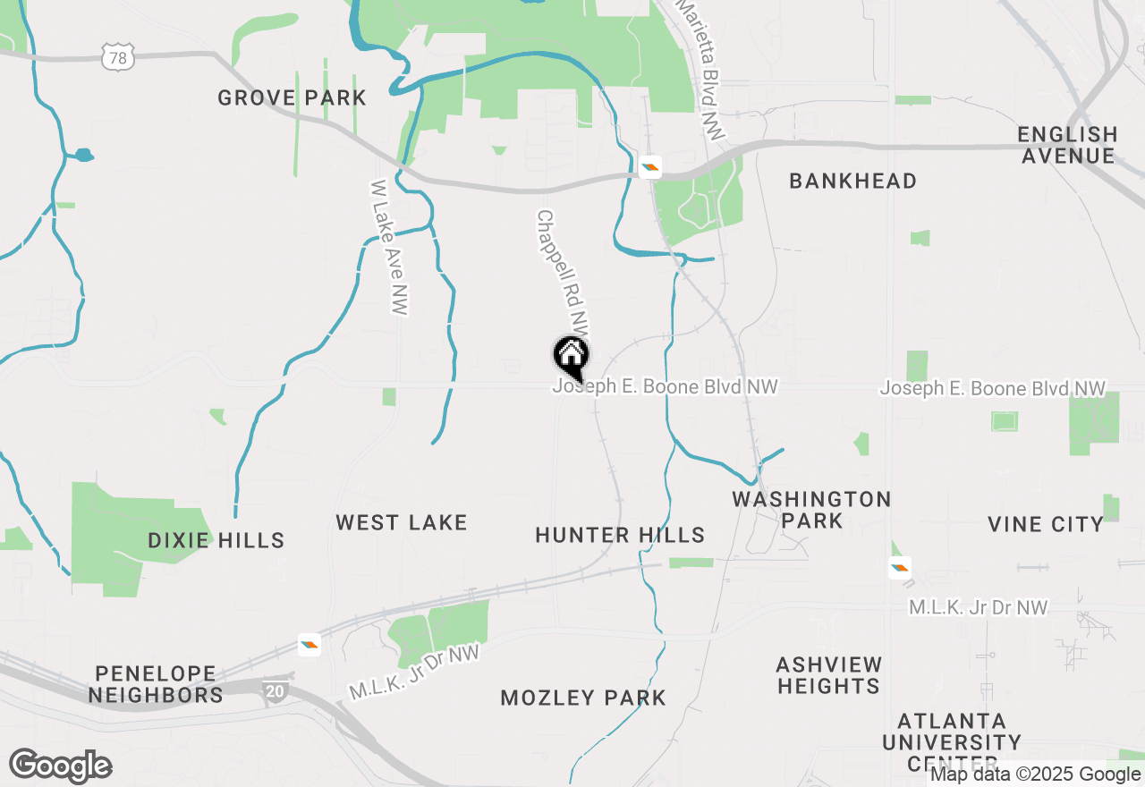 Map of 1370 Joseph E Boone Boulevard Nw, Atlanta, GA 30314