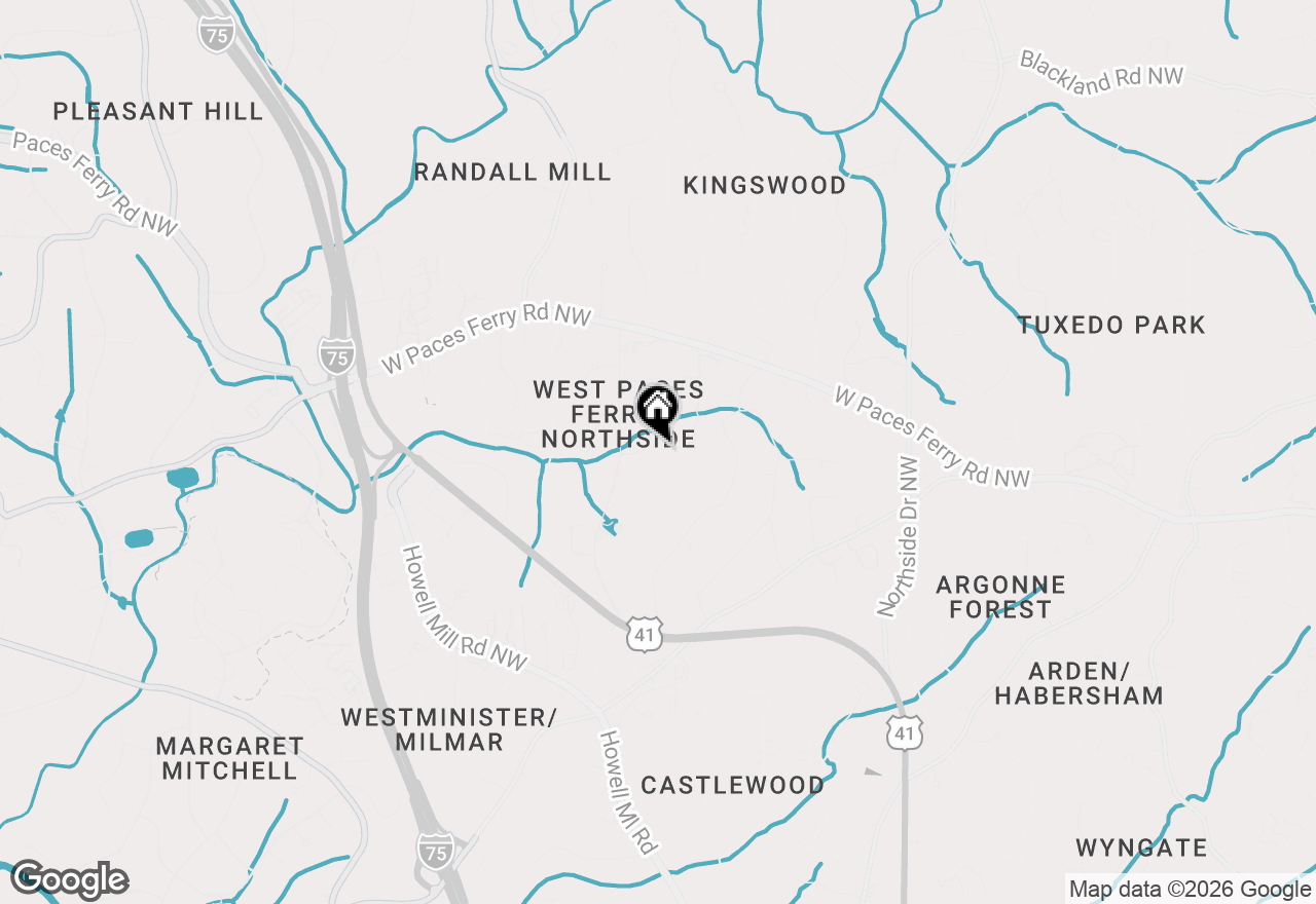 Map of 25 Asheworth Court Nw, Atlanta, GA 30327