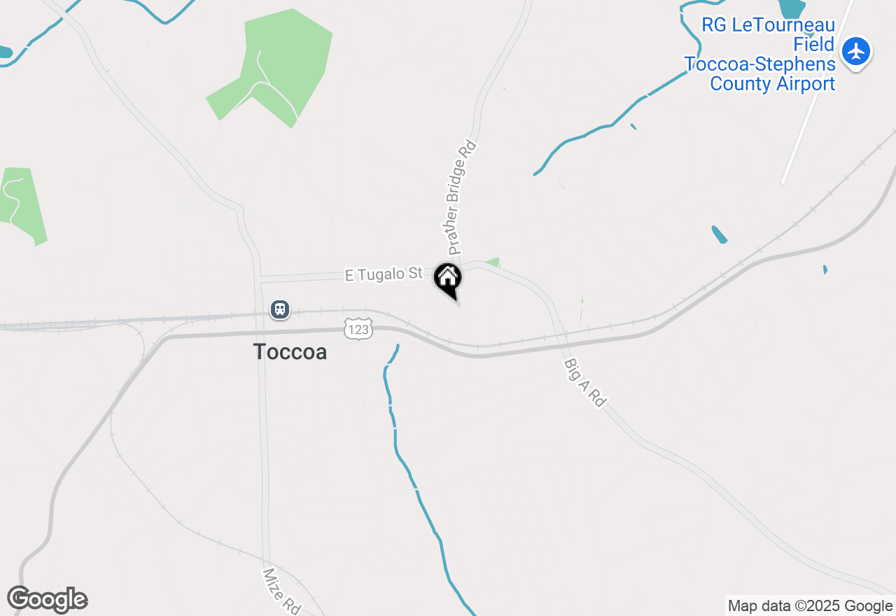 Map of 75 Park Street, Toccoa, GA 30577