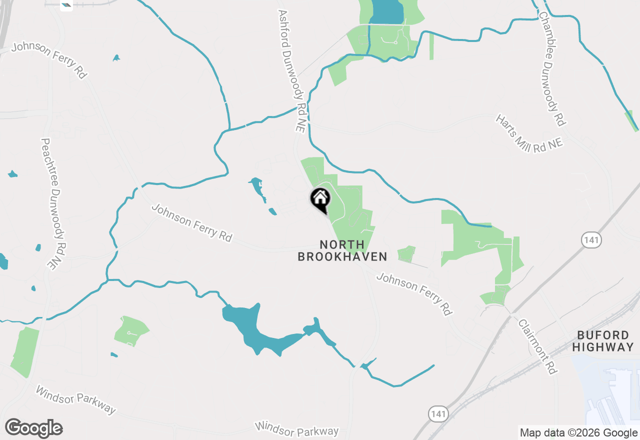 Map of 3575 Parkside Way, Brookhaven, GA 30319
