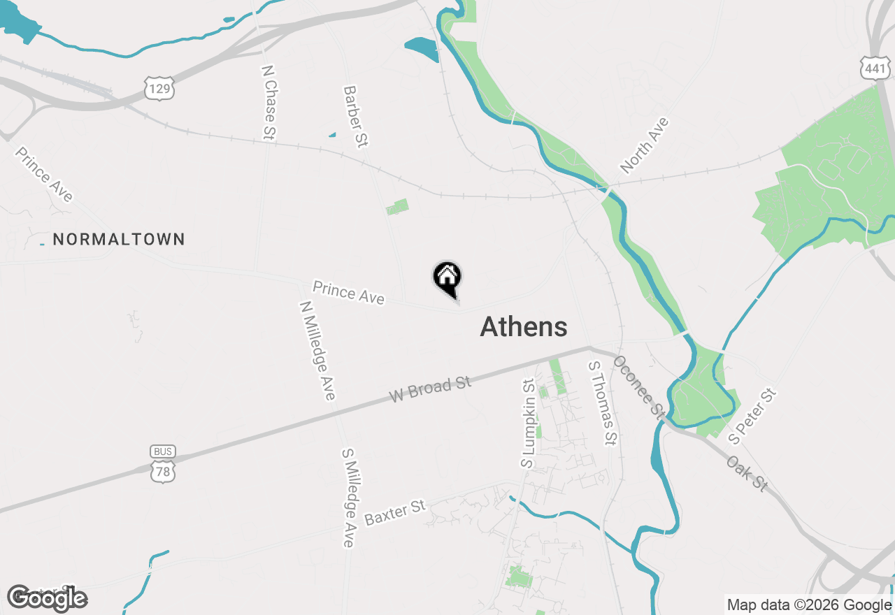 Map of 100 Prince Avenue #A315, Athens, GA 30601