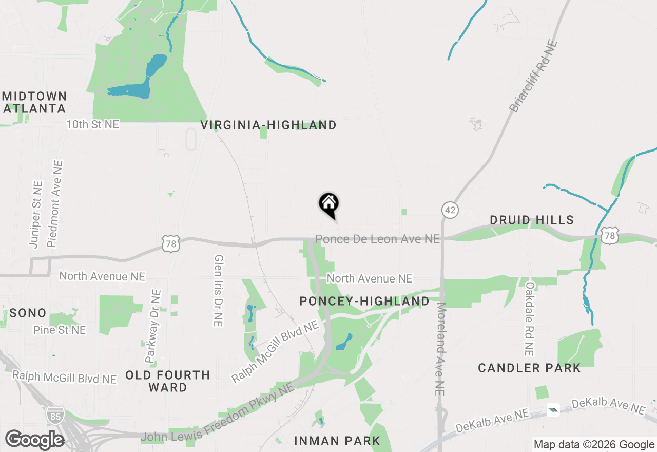 Map of 737 Barnett Street Ne #B5, Atlanta, GA 30306