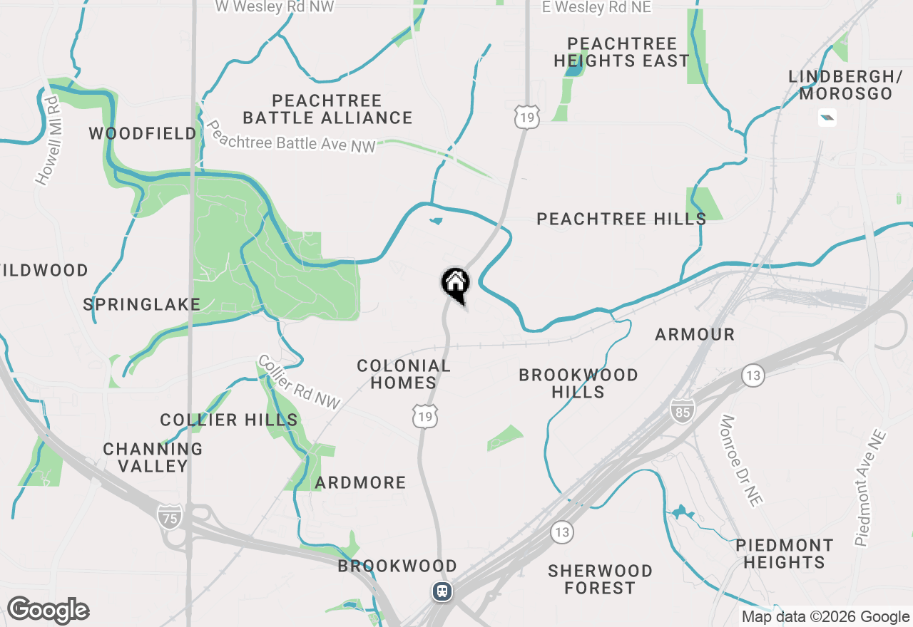 Map of 2161 Peachtree Road Ne #205, Atlanta, GA 30309