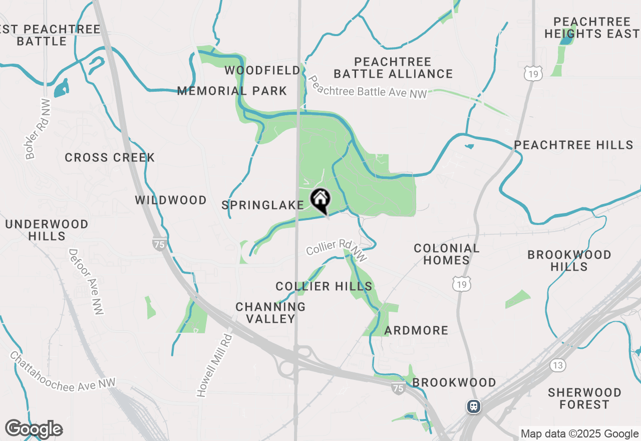 Map of 545 Overbrook Drive Nw, Atlanta, GA 30318