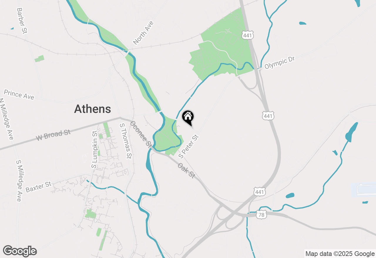 Map of 126 S Poplar Street, Athens, GA 30601