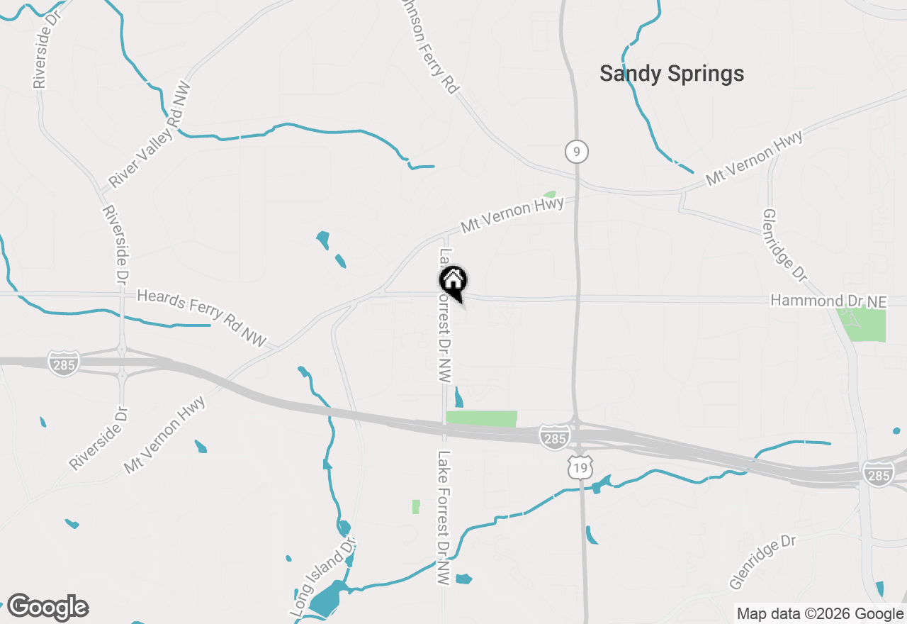 Map of 46 Forrest Place, Sandy Springs, GA 30328