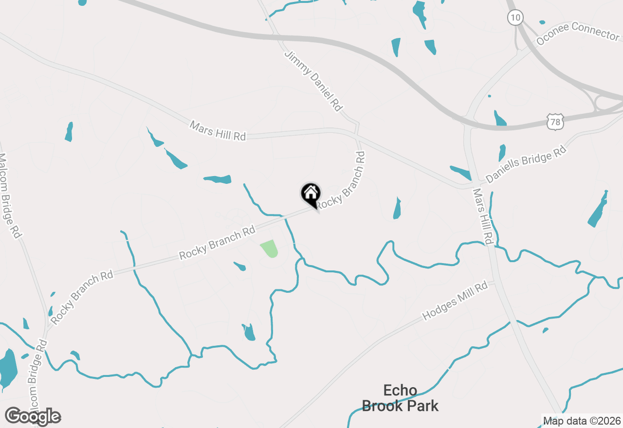 Map of 2980 Rocky Branch Road, Watkinsville, GA 30677