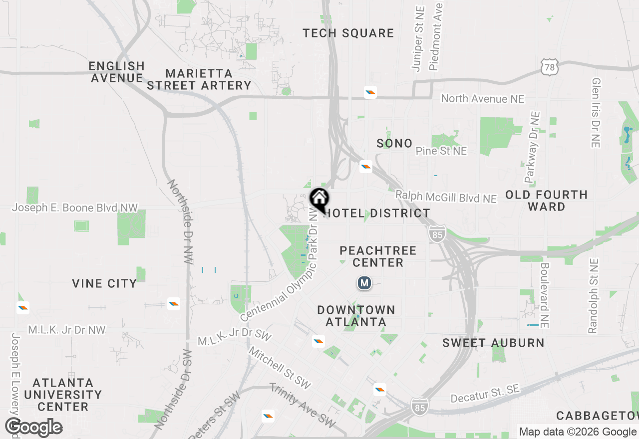 Map of 285 Centennial Olympic Park Drive #1108, Atlanta, GA 30313