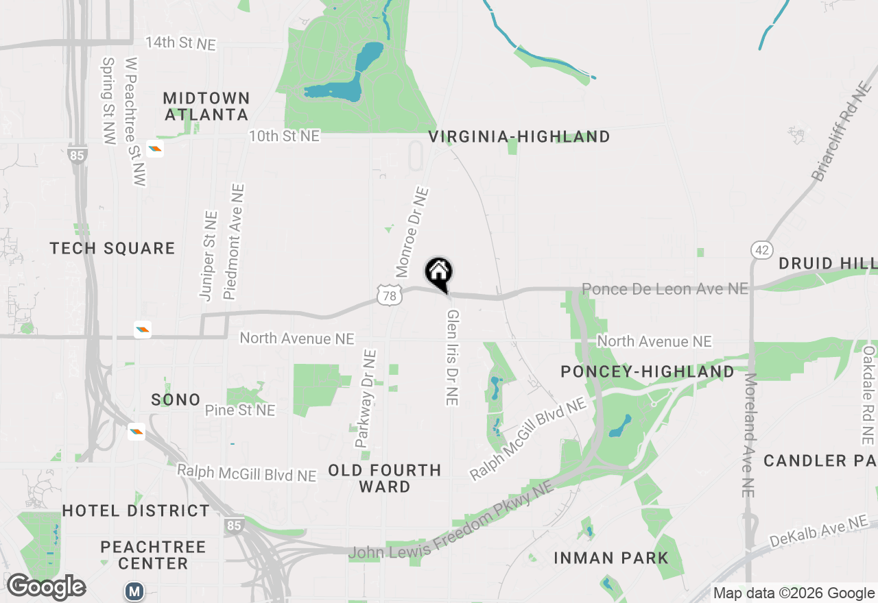 Map of 567 Ponce De Leon Avenue #503, Atlanta, GA 30308