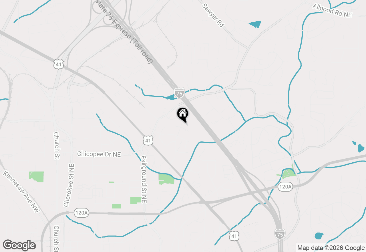 Map of 760 Seminole Place, Marietta, GA 30062