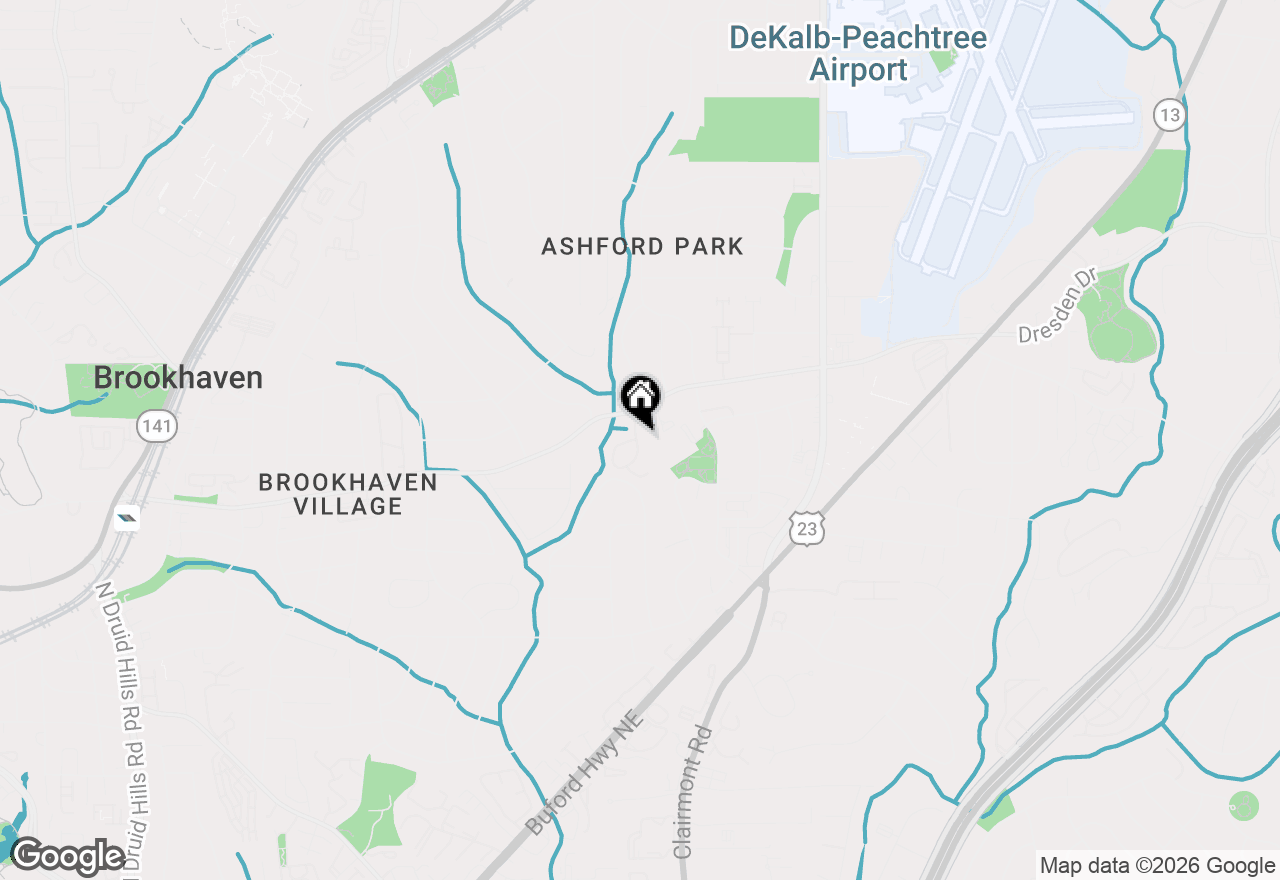 Map of 2599 Brookline Circle Ne, Brookhaven, GA 30319
