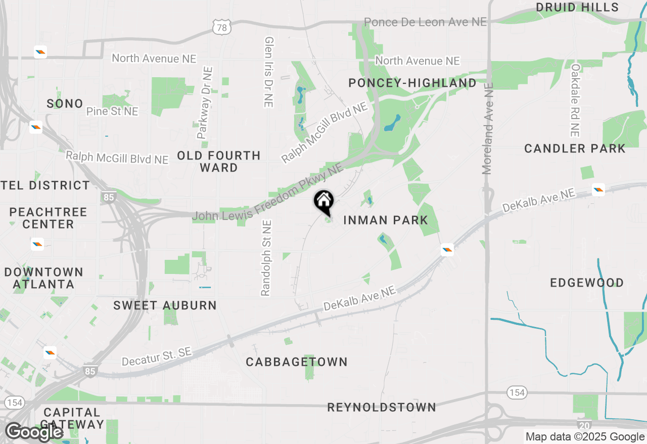 Map of 216 Inman Lane Ne, Atlanta, GA 30307