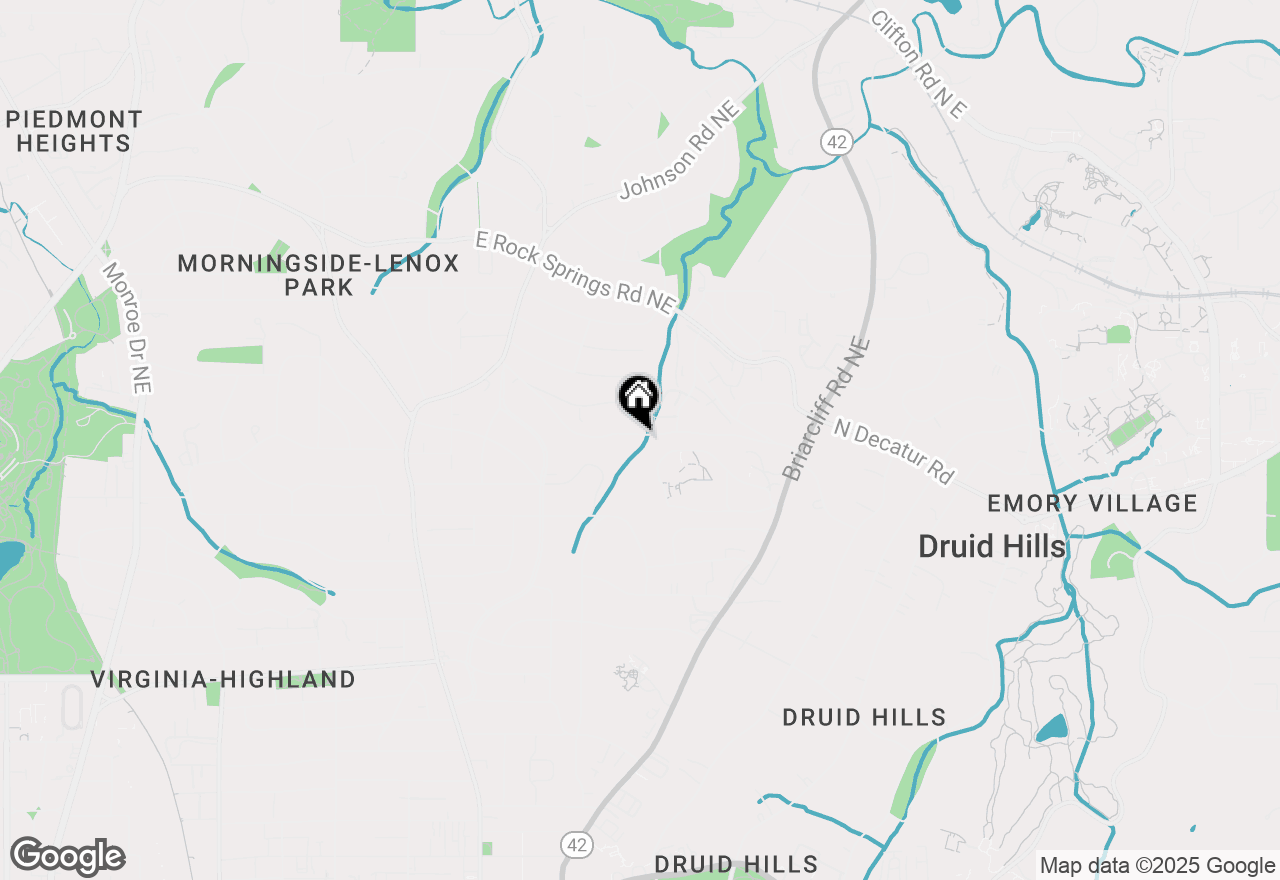 Map of 1257 University Drive Ne, Atlanta, GA 30306