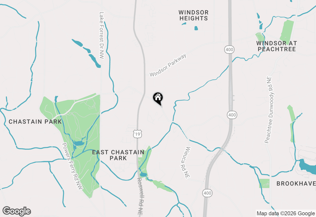 Map of 317 W Wieuca Road Ne, Atlanta, GA 30342