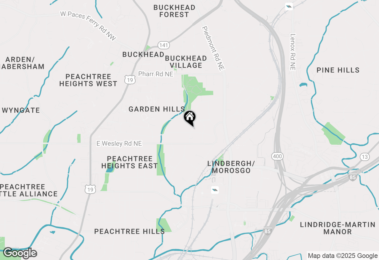 Map of 400 Pine Tree Drive Ne, Atlanta, GA 30305